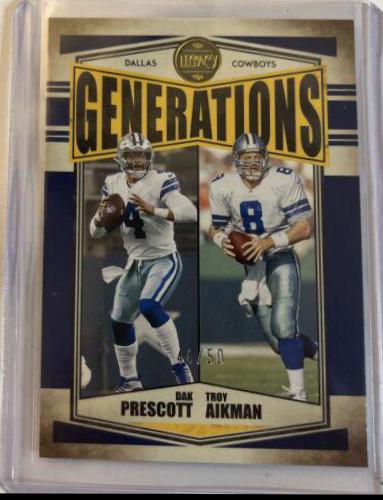 Dak Prescott, Troy Aikman [Blue] #G-8