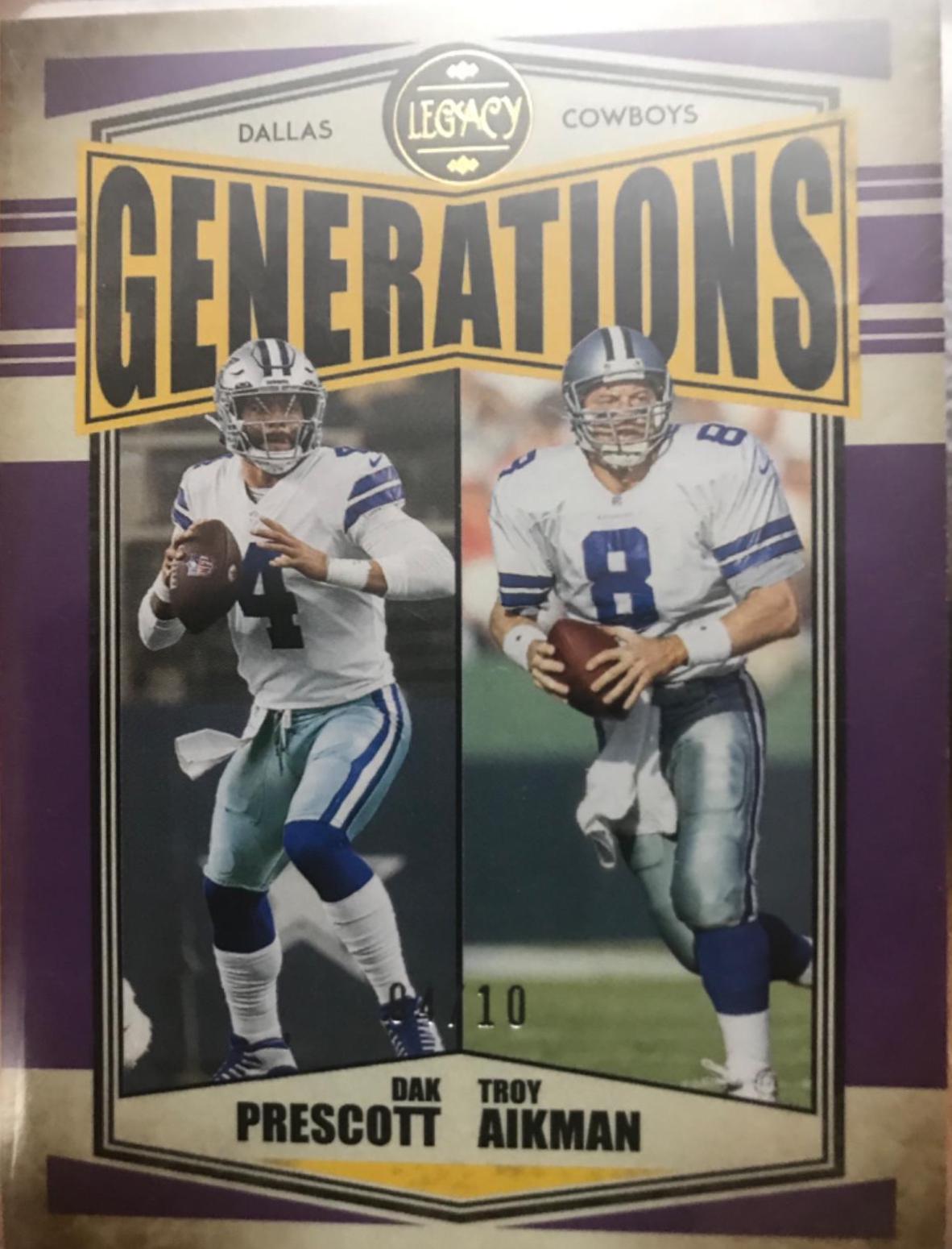 Dak Prescott, Troy Aikman [Violet] #G-8