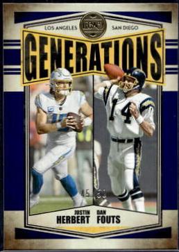 Dan Fouts, Justin Herbert [Indigo] #G-5