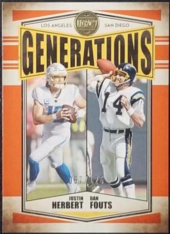 Dan Fouts, Justin Herbert [Orange] #G-5