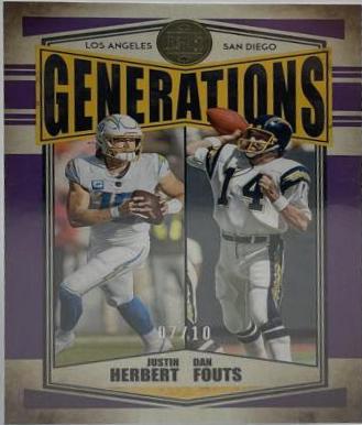 Dan Fouts, Justin Herbert [Violet] #G-5