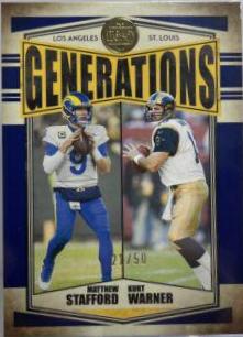 Kurt Warner, Matthew Stafford [Blue] #G-6