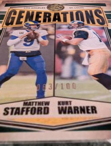 Kurt Warner, Matthew Stafford [Green] #G-6