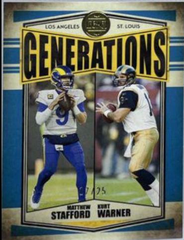 Kurt Warner, Matthew Stafford [Indigo] #G-6