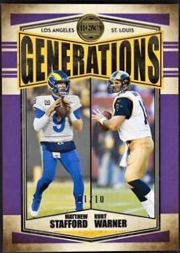 Kurt Warner, Matthew Stafford [Violet] #G-6