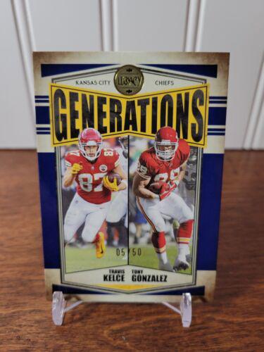 Tony Gonzalez, Travis Kelce [Blue] #G-9