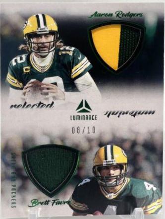 Brett Favre, Aaron Rodgers [Prime Green] #RM-2