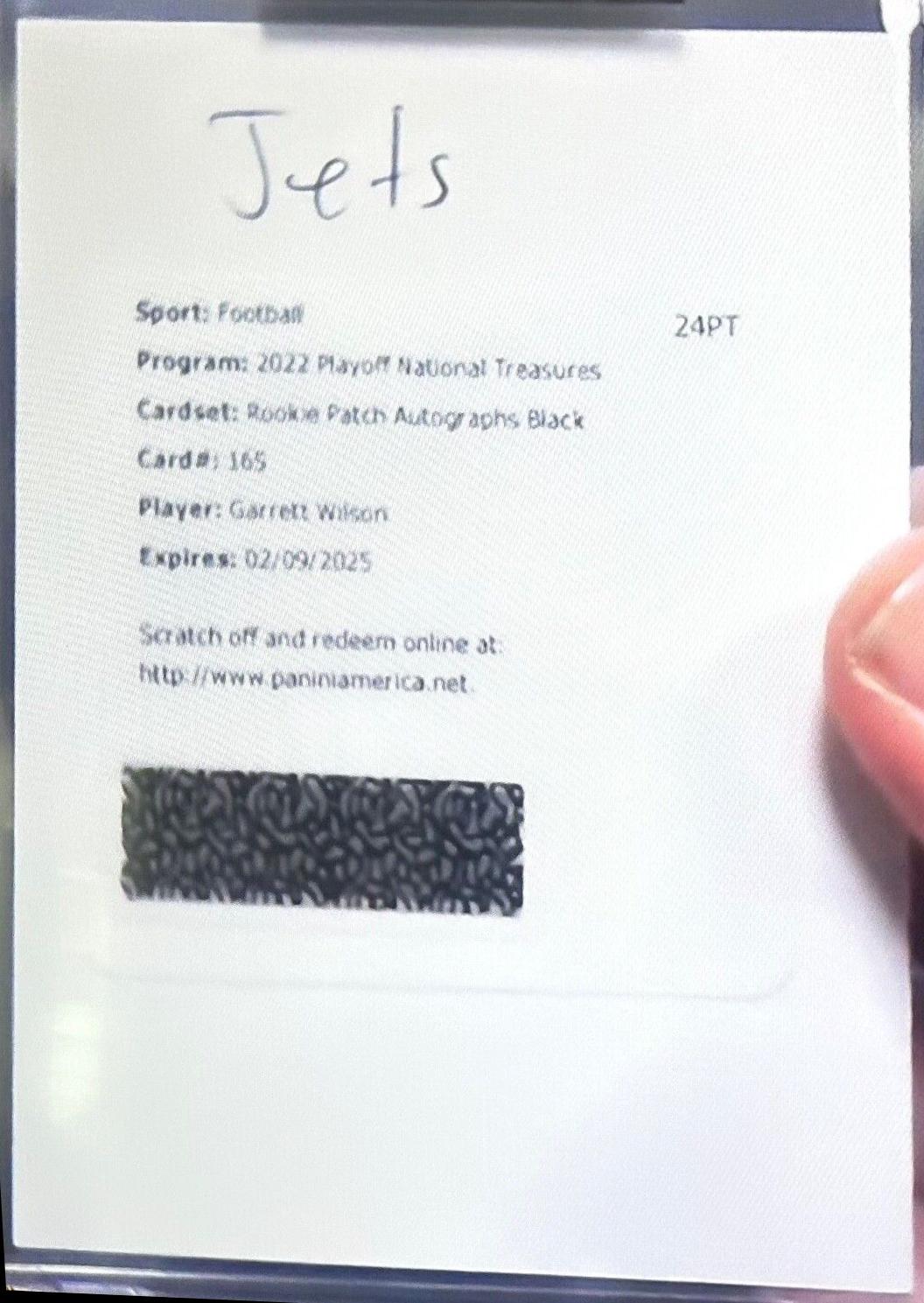 Garrett Wilson [Patch Autograph Black] #165