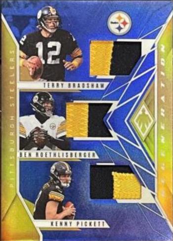 Terry Bradshaw, Ben Roethlisberger, Kenny Pickett [Blue] #REGEN-1
