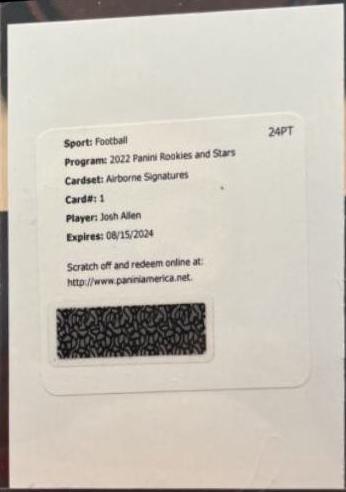 Josh Allen [Signature] #AI-1