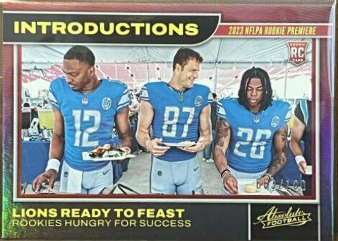 Hendon Hooker, Jahmyr Gibbs, Sam LaPorta [Spectrum Red] #20