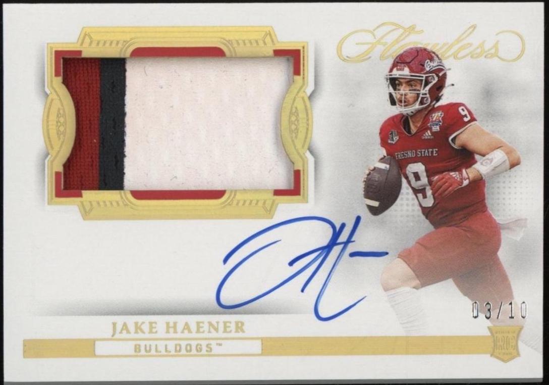 Jake Haener [Horizontal Patch Autograph Gold] #131