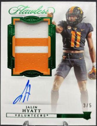 Jalin Hyatt [Horizontal Patch Autograph Emerald] #150