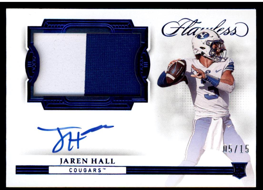 Jaren Hall [Horizontal Patch Autograph Sapphire] #132