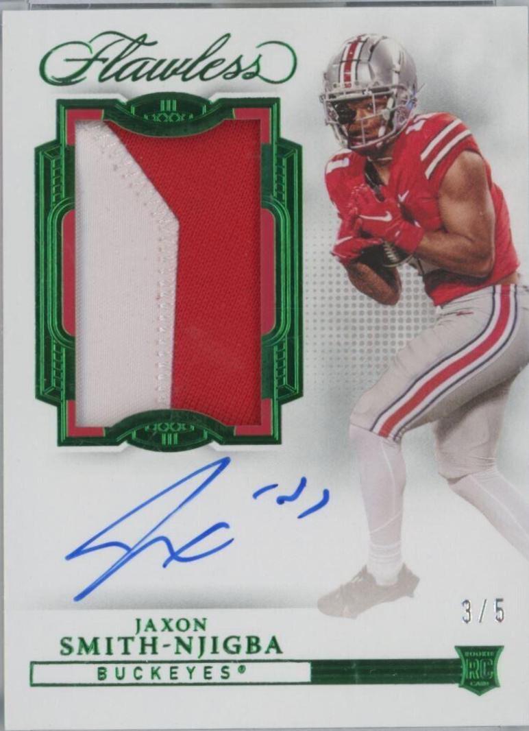 Jaxon Smith Njigba [Vertical Patch Autograph Emerald] #151