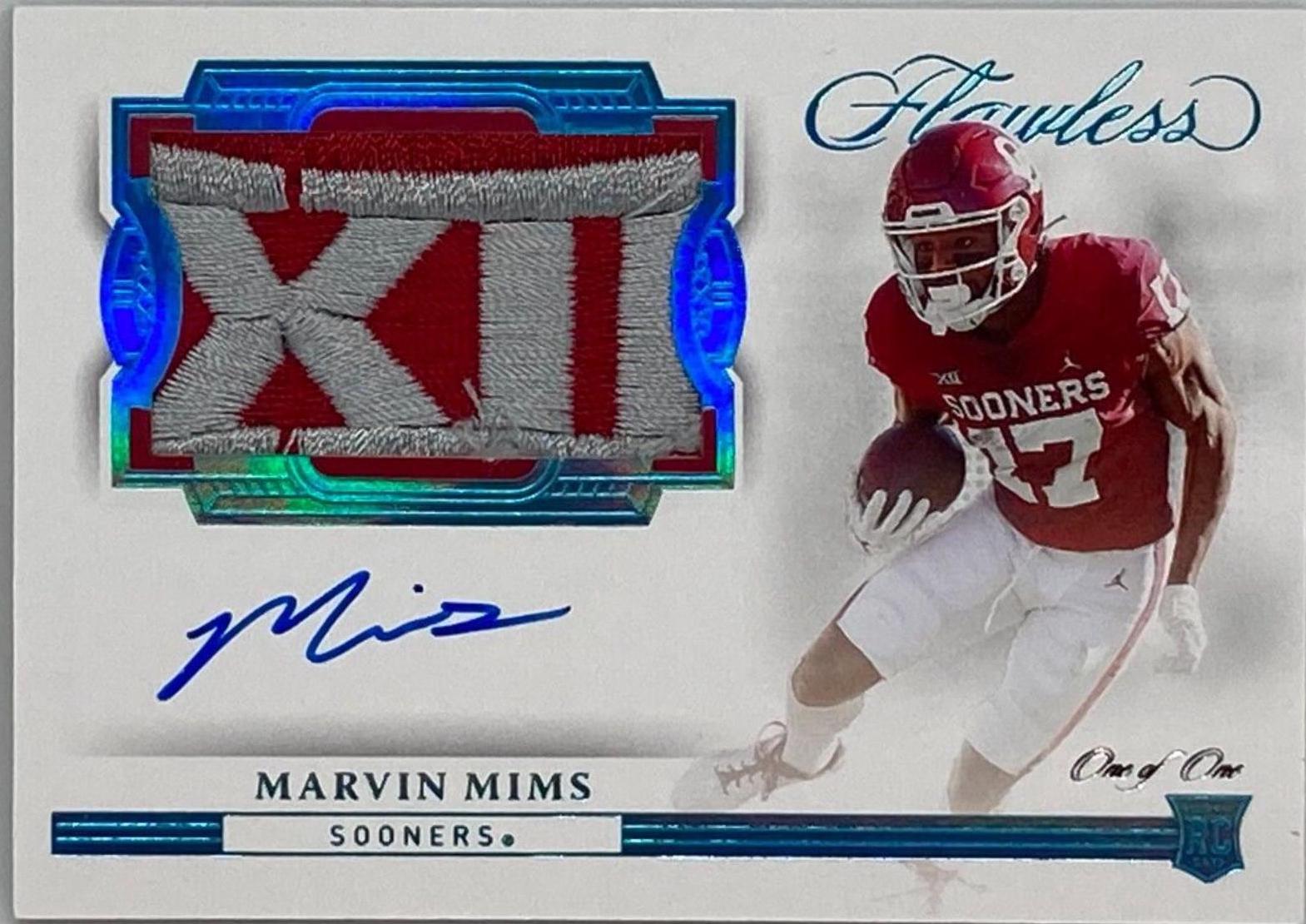 Marvin Mims [Horizontal Patch Autograph Platinum] #155