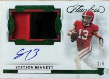 Stetson Bennett IV [Horizontal Patch Autograph Emerald] #160