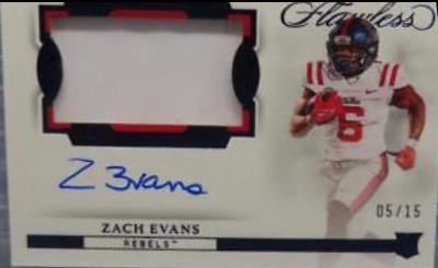 Zach Evans [Horizontal Patch Autograph Sapphire] #148