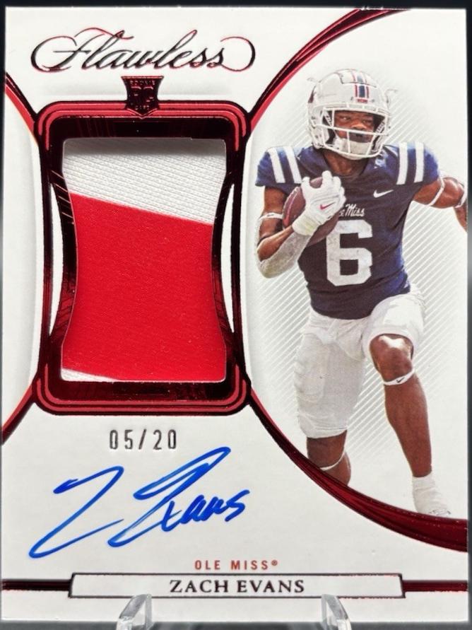 Zach Evans [Vertical Patch Autograph Ruby] #148