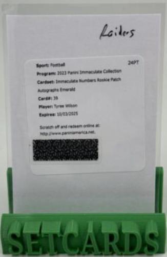 Tyree Wilson [Emerald] #39