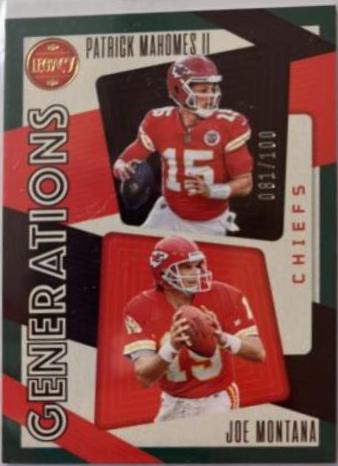 Joe Montana, Patrick Mahomes II [Green] #GEN-10