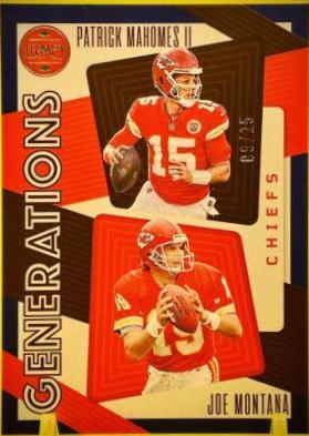 Joe Montana, Patrick Mahomes II [Indigo] #GEN-10