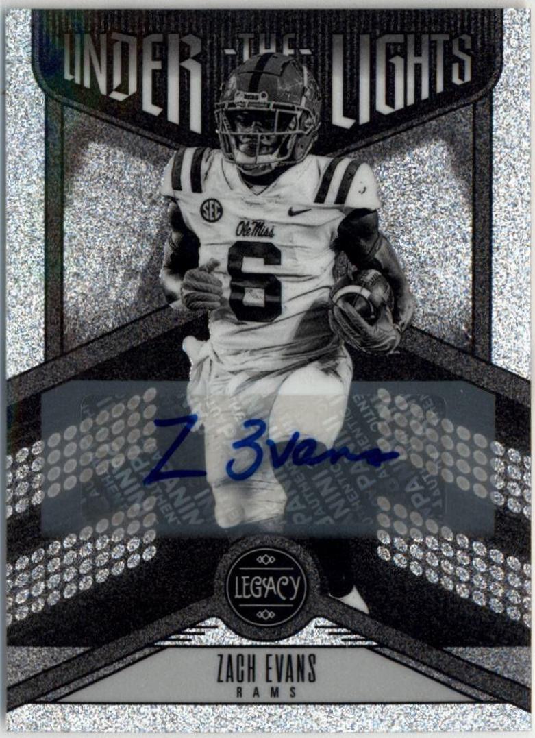 Zach Evans [Black & White Black Autograph] #UL-ZEV