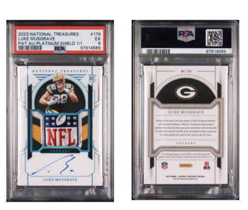 Luke Musgrave [Rookie Patch Autographs Platinum NFL Shield] #179