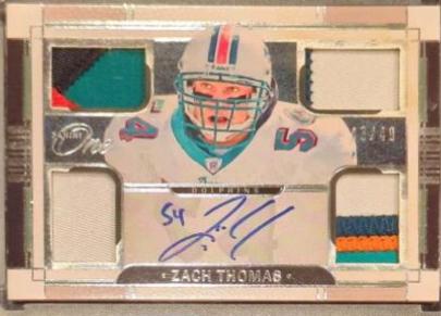 Zach Thomas [Quad Patch Autograph] #62