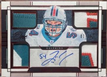 Zach Thomas [Red Quad Patch Autograph] #62
