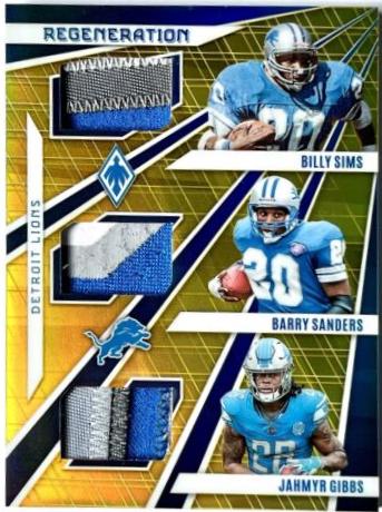 Billy Sims, Barry Sanders, Jahmyr Gibbs [Yellow] #REG-3