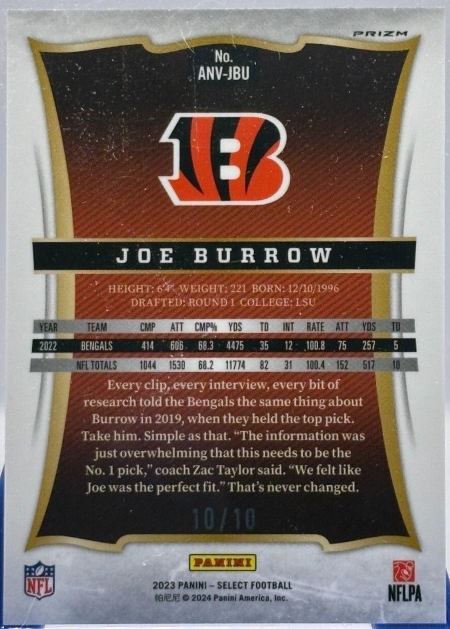 Joe Burrow [Gold Prizm] #13