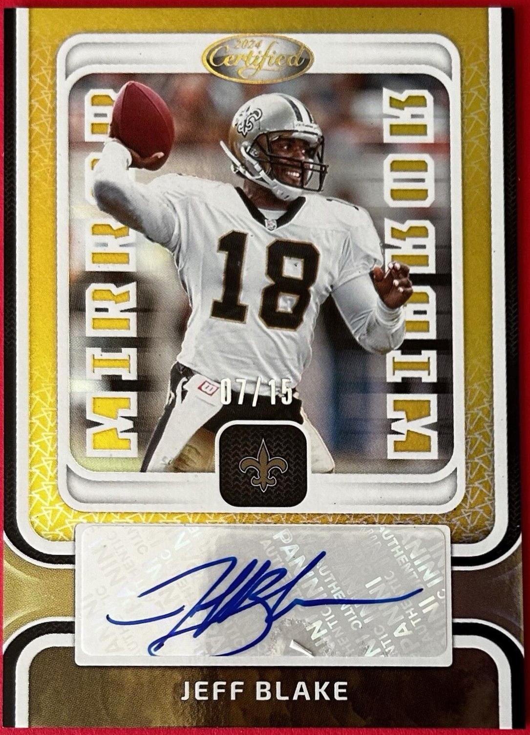 Jeff Blake [Gold] #MS-JB