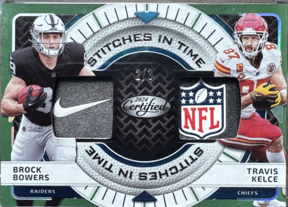 Brock Bowers / Travis Kelce [Green Etch] #SITD-BBS-TKE