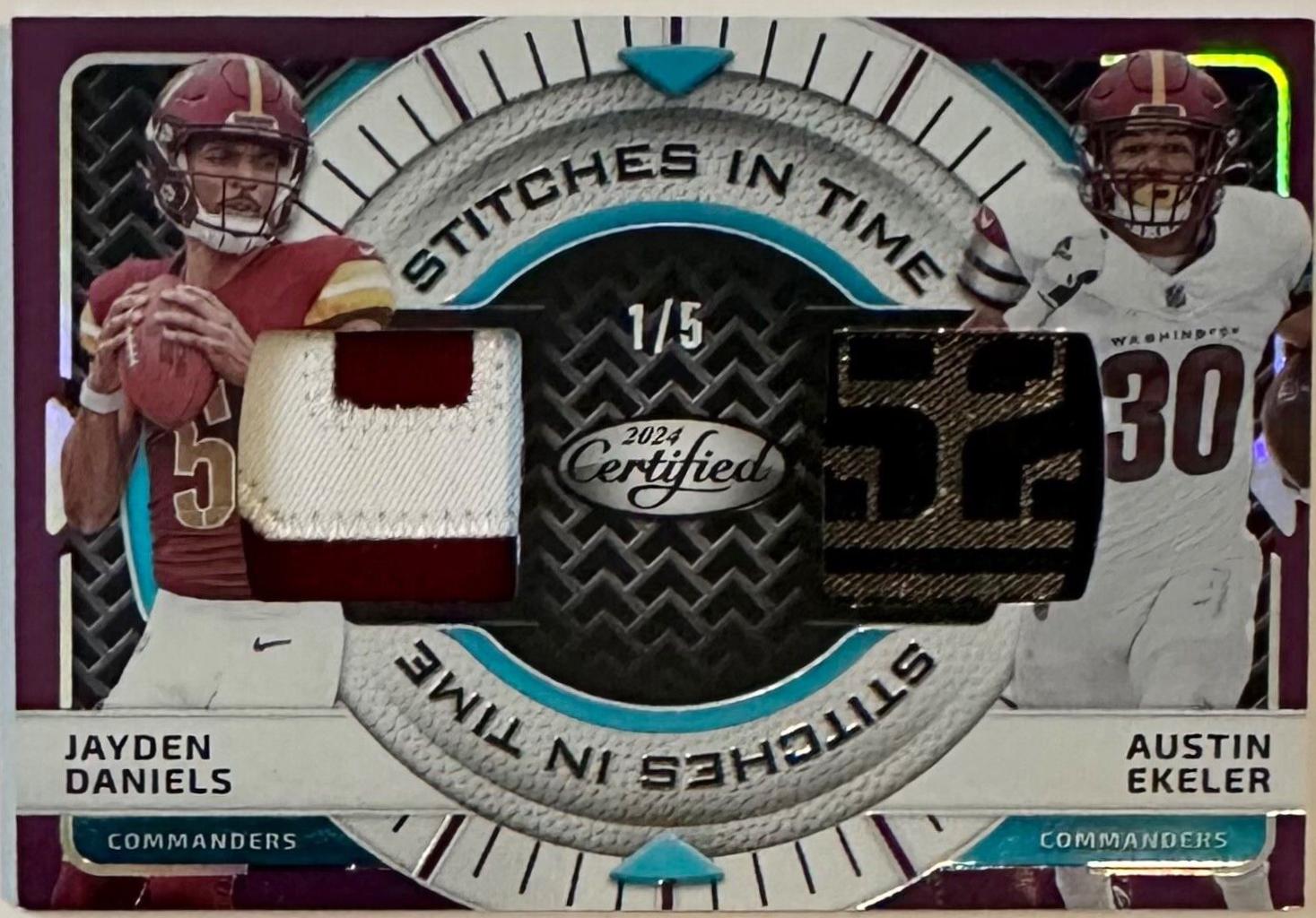 Jayden Daniels / Austin Ekeler [Purple Etch] #SITD-JDS-AER
