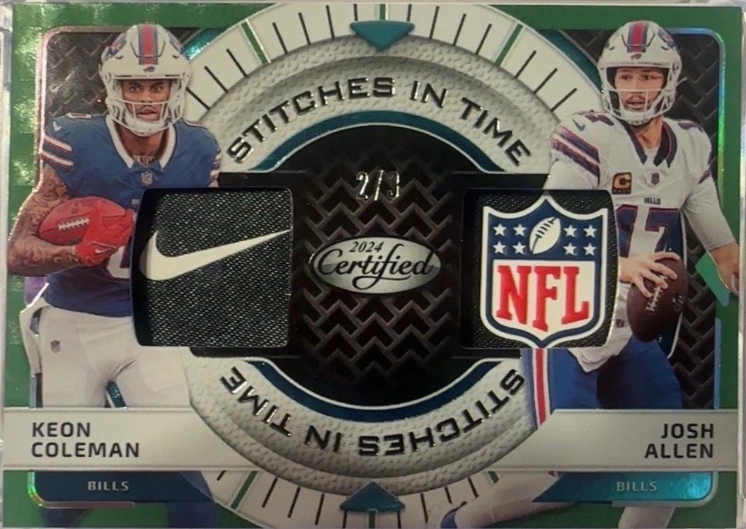 Keon Coleman / Josh Allen [Green Etch] #SITD-KCN-JAN