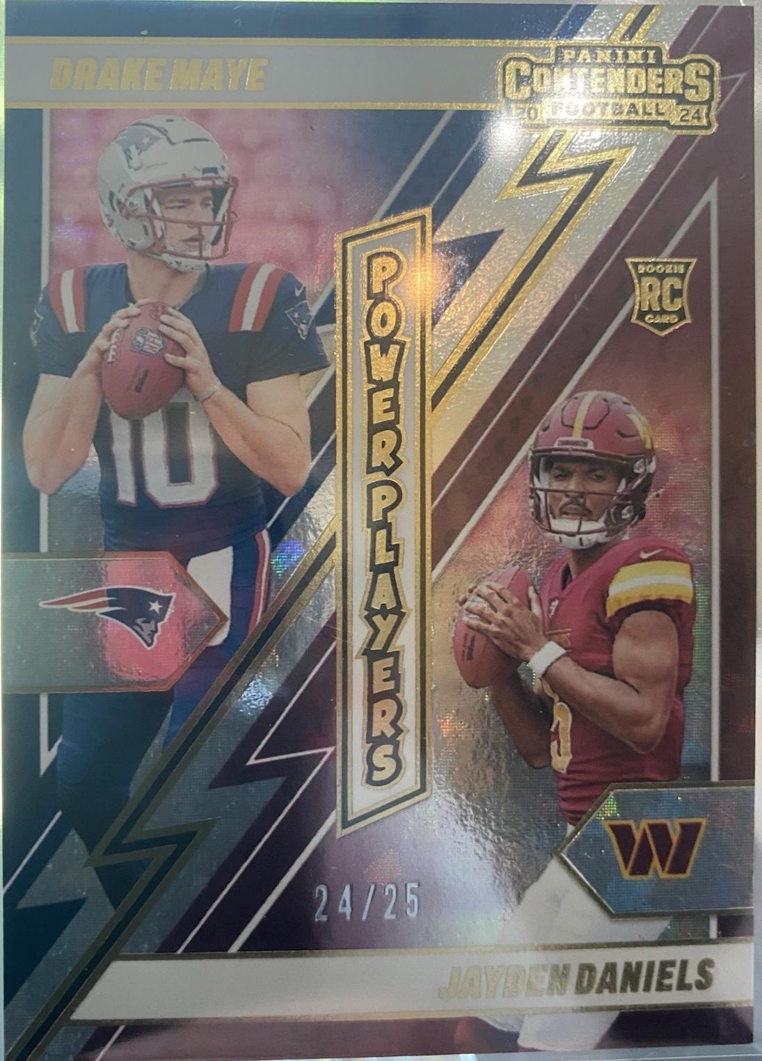 Drake Maye / Jayden Daniels [Cracked Ice] #22