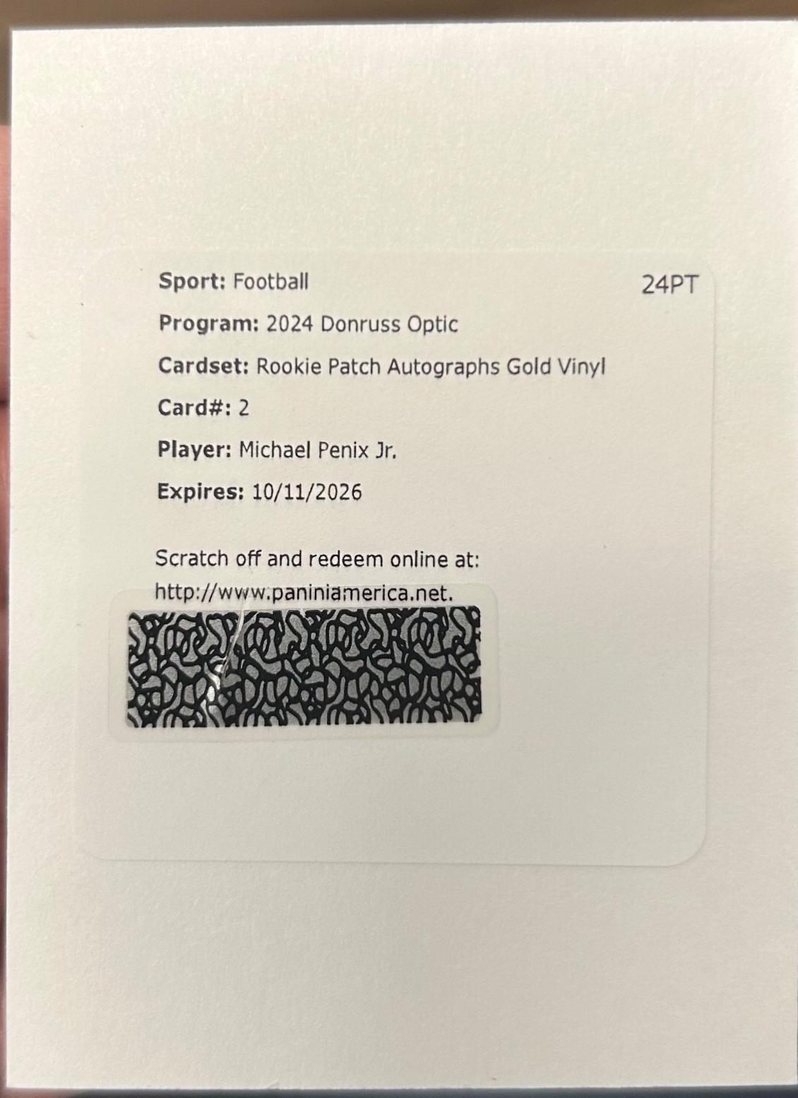 Michael Penix Jr. [Gold Vinyl] #RPA-MPJ