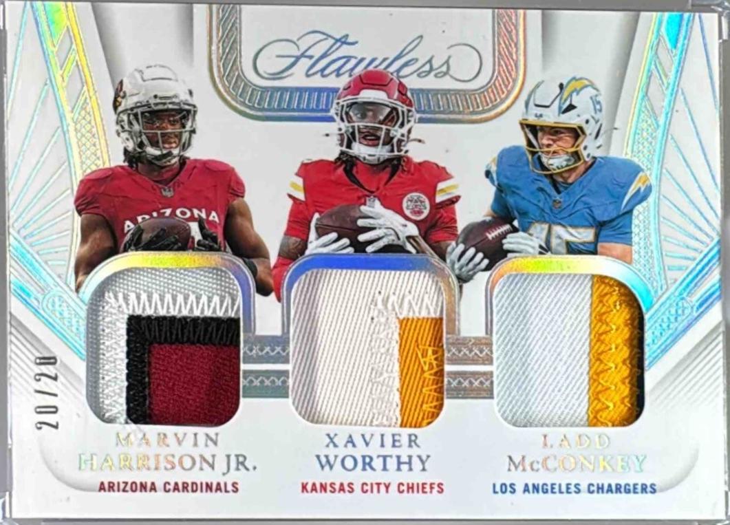 Marvin Harrison Jr./Ladd McConkey/Xavier Worthy [Silver] #7