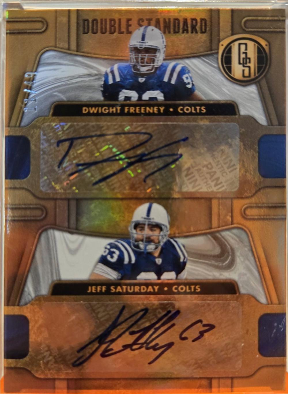 Dwight Freeney / Jeff Saturday [White Gold] #DS-INDY