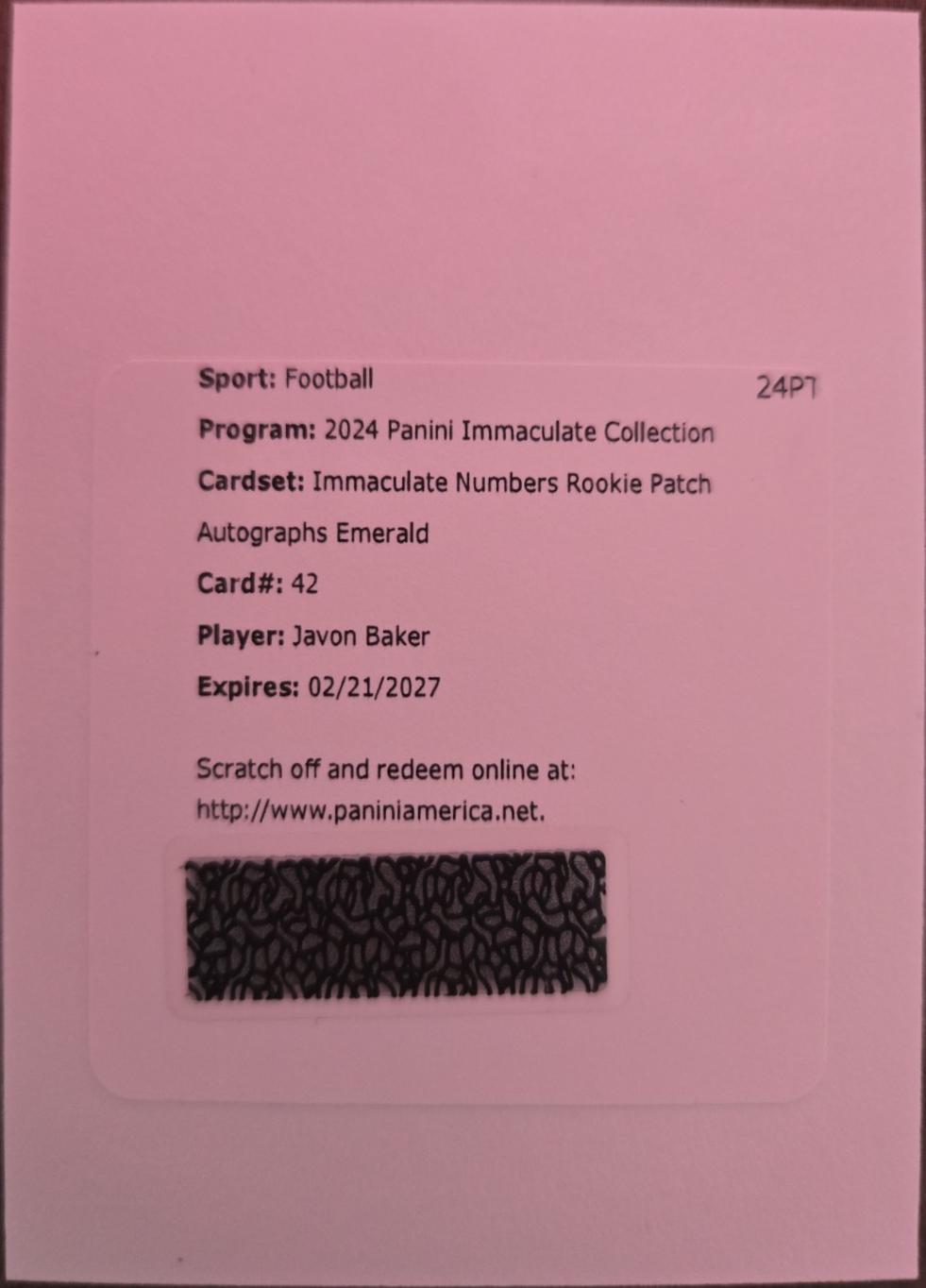 Javon Baker [Emerald] #42