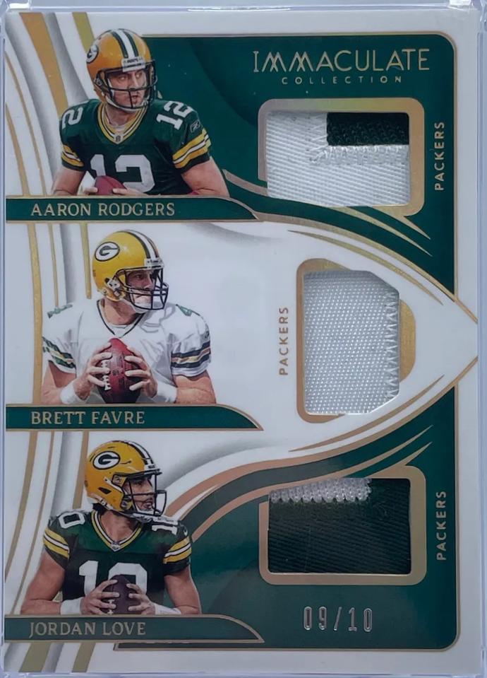 Jordan Love / Aaron Rodgers / Brett Favre [Gold] #12