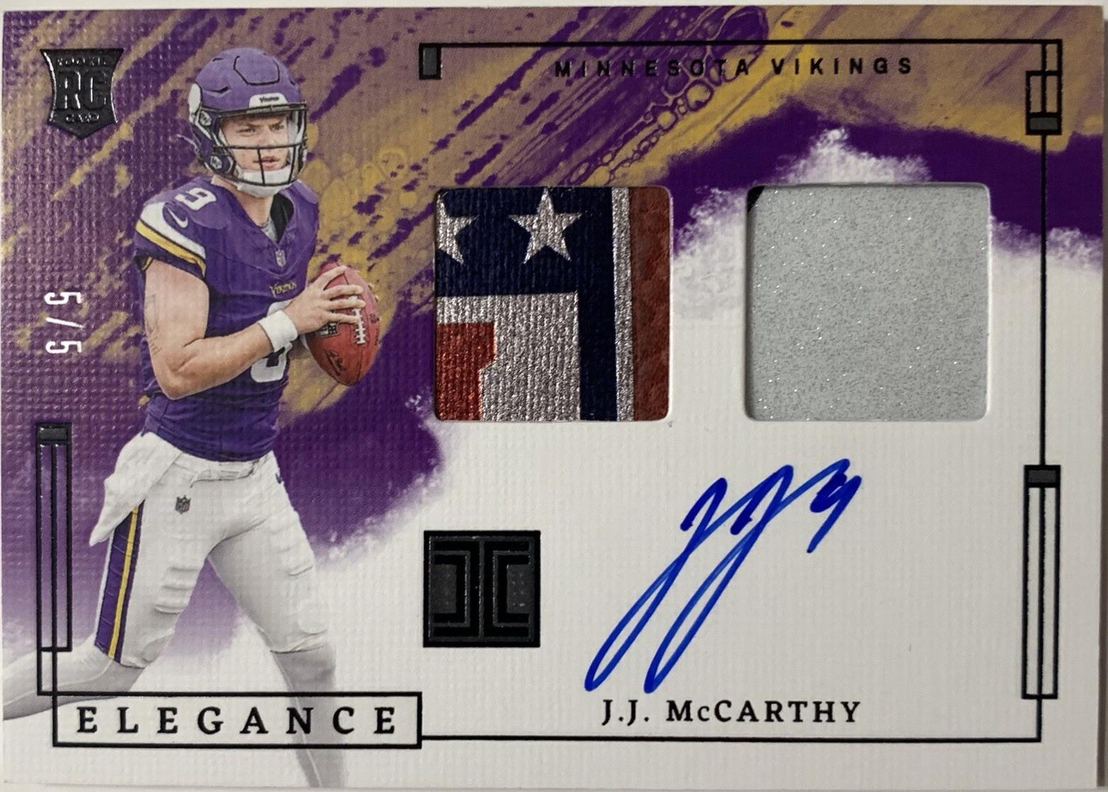 J.J. McCarthy [Helmet and Football] #RHP-JMY