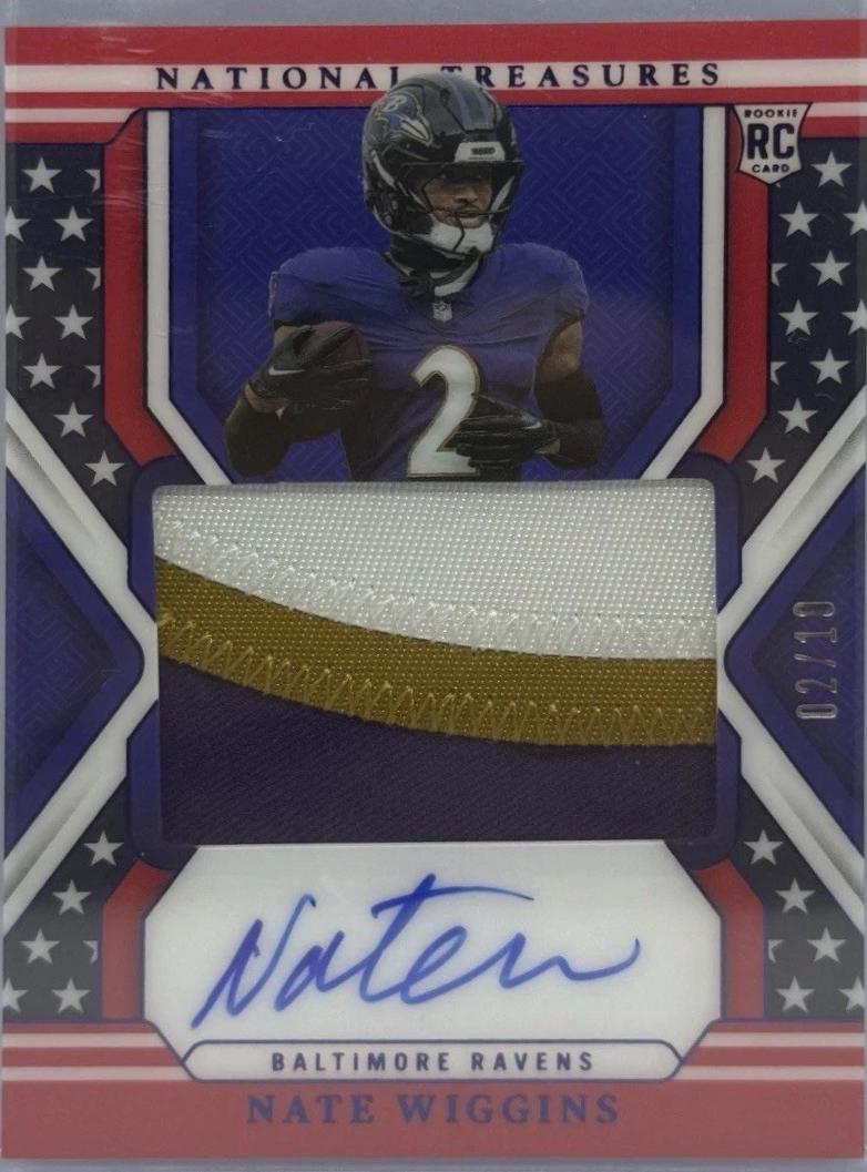 Nate Wiggins [Blue Patch Autograph Stars & Stripes] #192