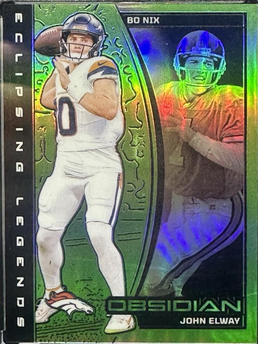 Bo Nix / John Elway [Green] #3