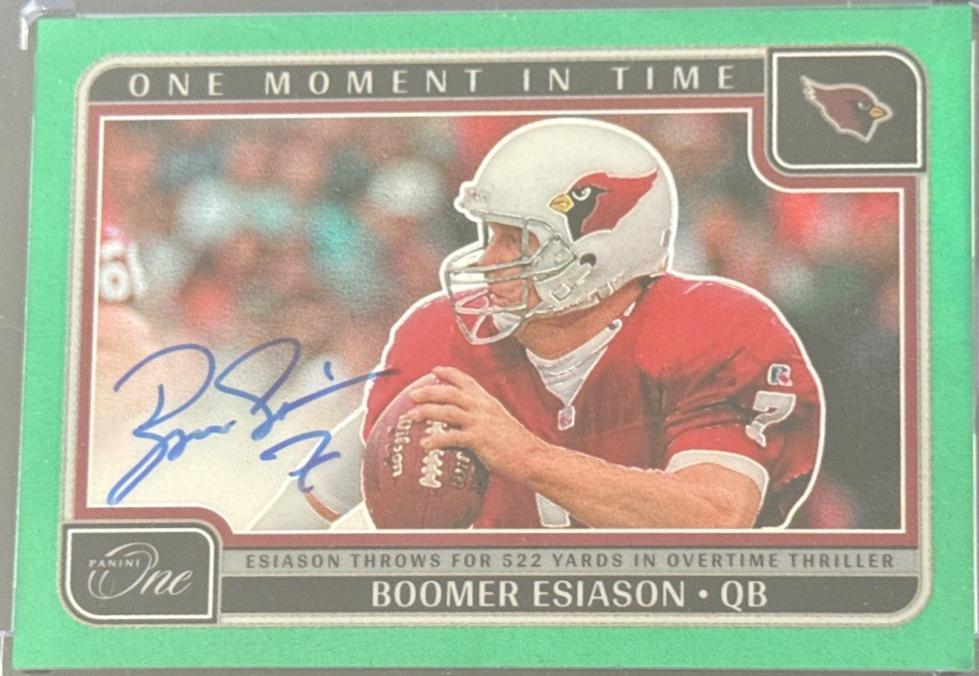 Boomer Esiason [Green One Moment in Time Autograph] #391