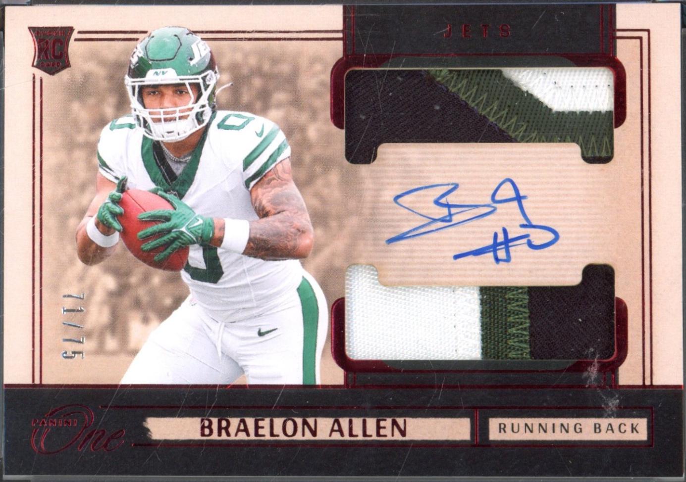 Braelon Allen [Red Rookie Dual Patch Autograph] #43