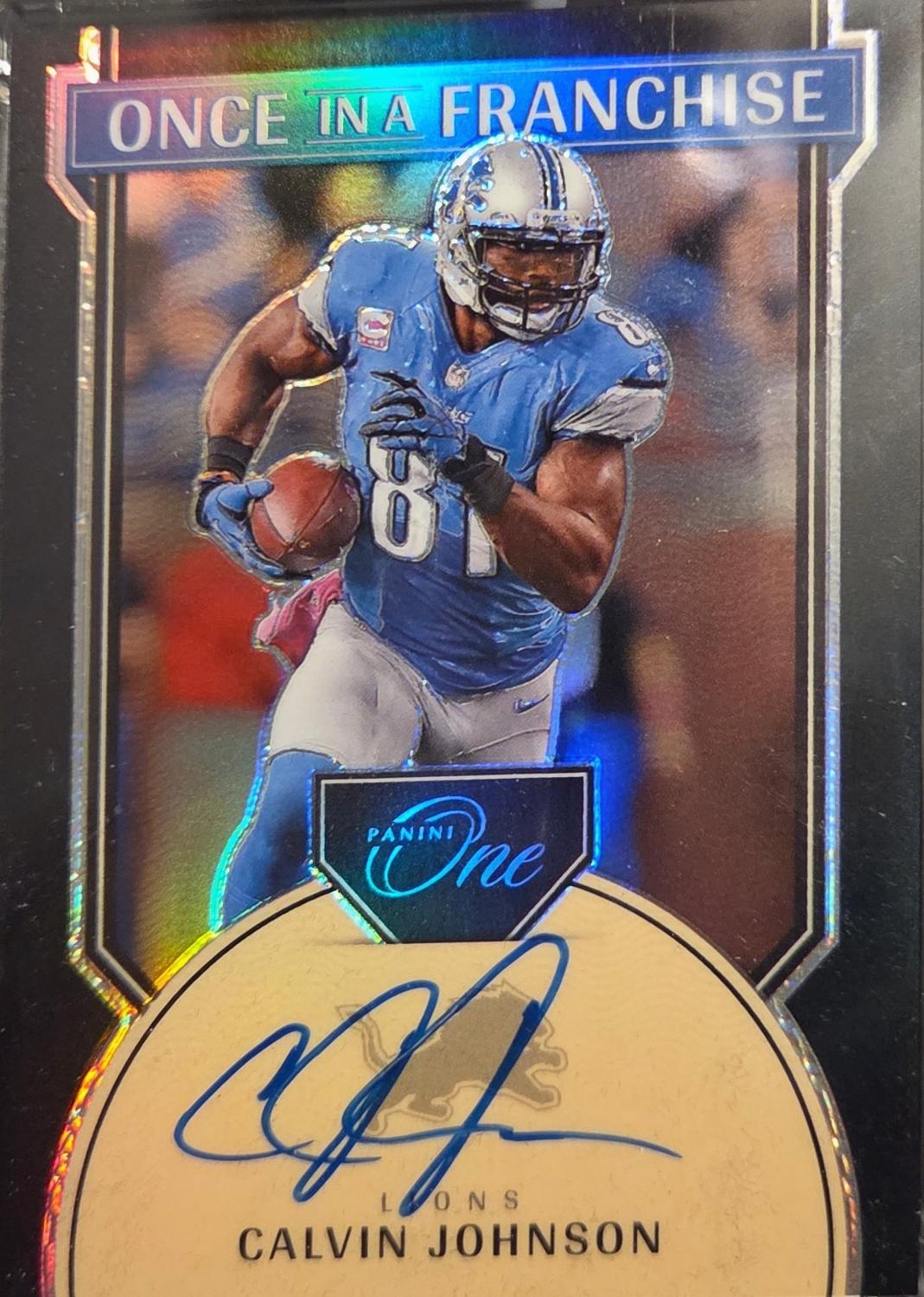 Calvin Johnson [Black Once in a Franchise Autograph] #359