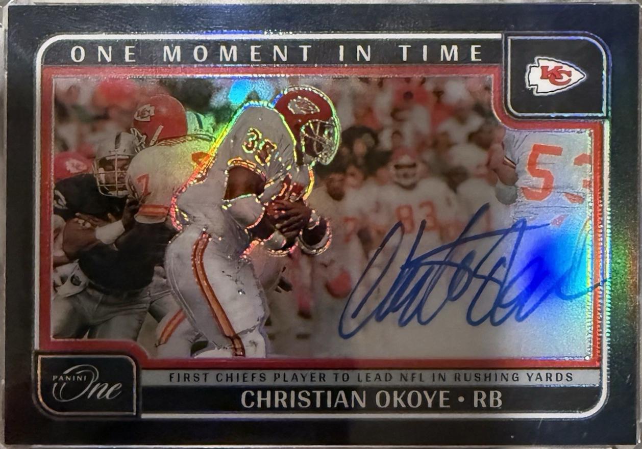 Christian Okoye [Black One Moment in Time Autograph] #394