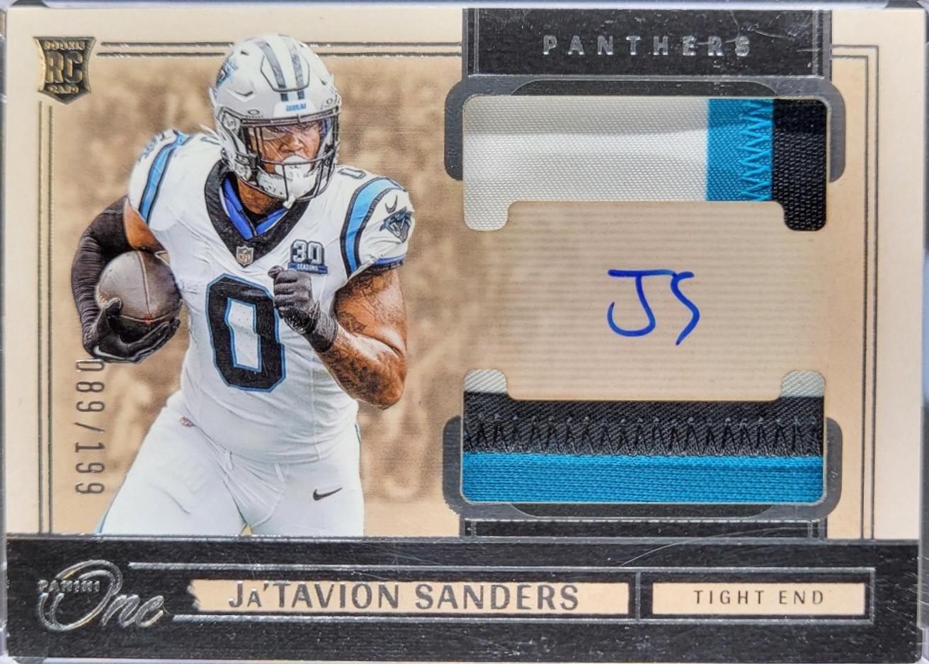 Ja'Tavion Sanders [Rookie Dual Patch Autograph] #47